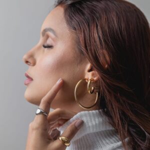 Anel Maxi Regulável Banhado a Ouro 18k
