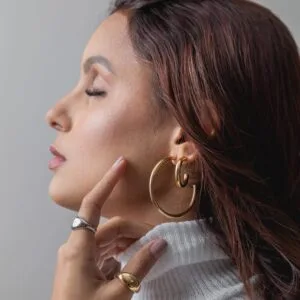 Anel Maxi Regulável Banhado a Ouro 18k