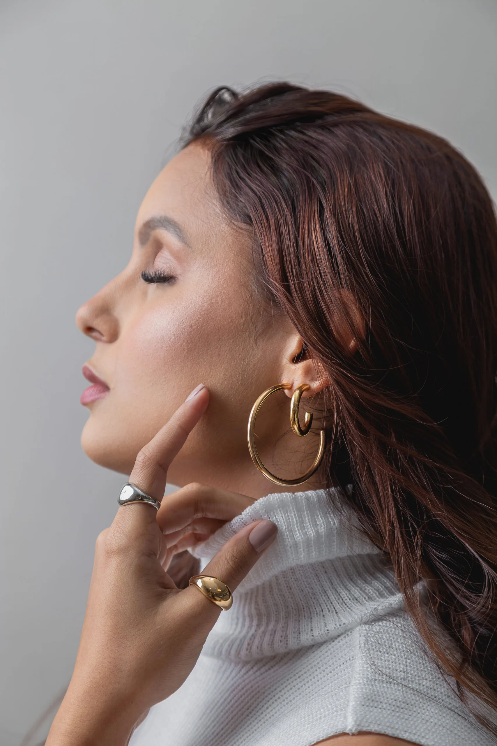 Anel Maxi Regulável Banhado a Ouro 18k - Imagem 2