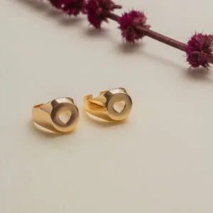 Anel Regulável Coração Vazado