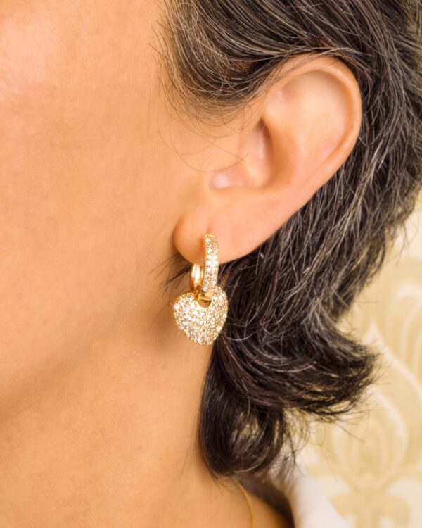 Argola 2 em 1 Banhada a Ouro 18k - Imagem 2