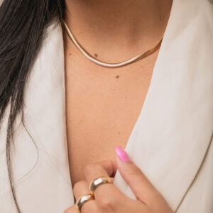 Choker Fio Alemão 5mm Banhado a Ouro 18k