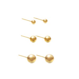 Brinco Bolinha Banhado a Ouro 18k