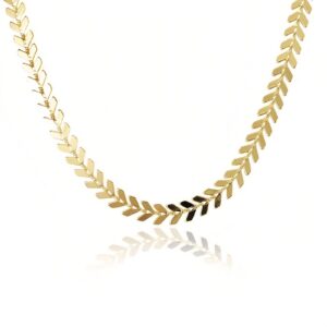 Choker Folhinhas Banhada a Ouro 18k