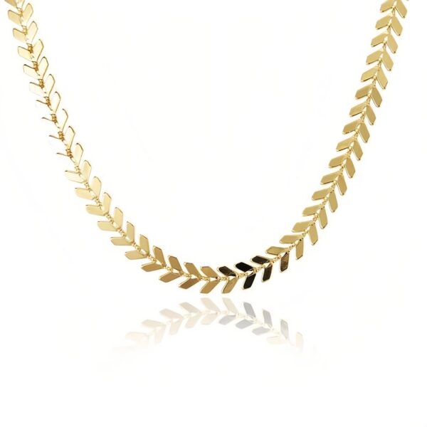 Choker Folhinhas Banhada a Ouro 18k