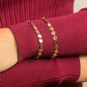 Pulseira Medalinhas Banhado a Ouro 18k