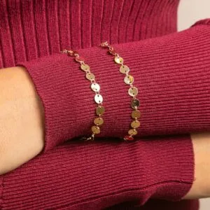 Pulseira Medalinhas Banhado a Ouro 18k