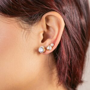 Brinco Ponto de Luz Banhado a Ouro 18k