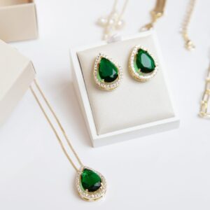 Conjunto Gota Luxo Banhado a Ouro 18k