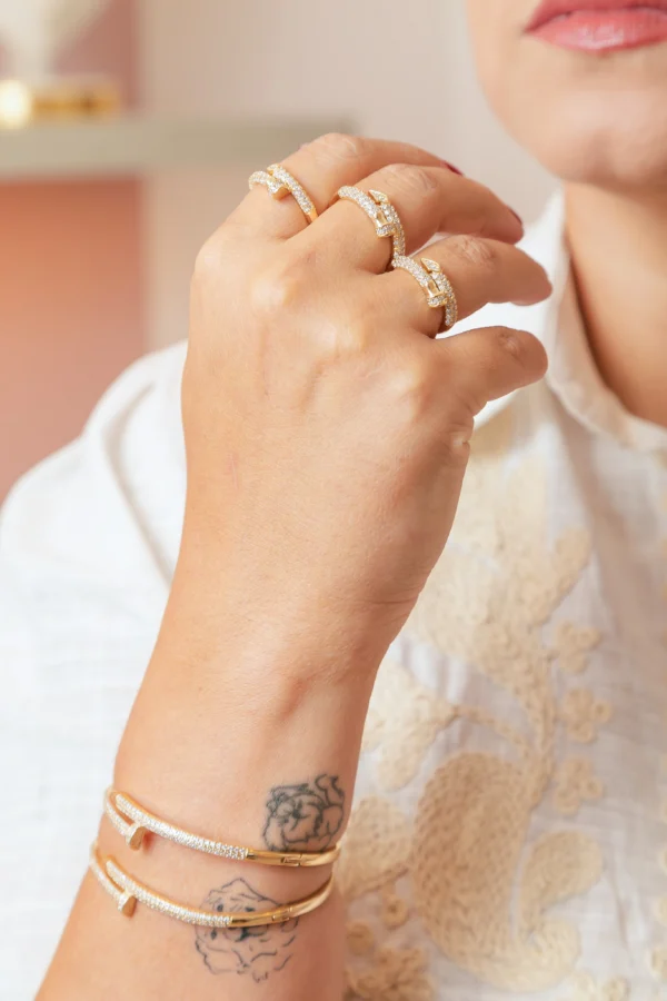 Bracelete Prego Banhado a Ouro 18k - Diore Romani