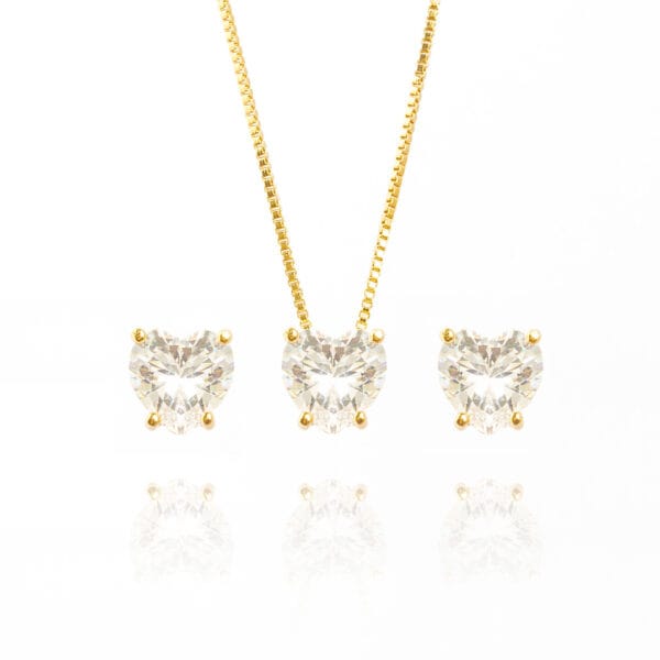 Conjunto Coração Cristal