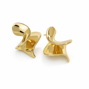 Brinco Onda Banhado a Ouro 18k