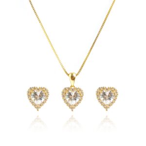 Conjunto Selma Cores Banhado a Ouro 18k