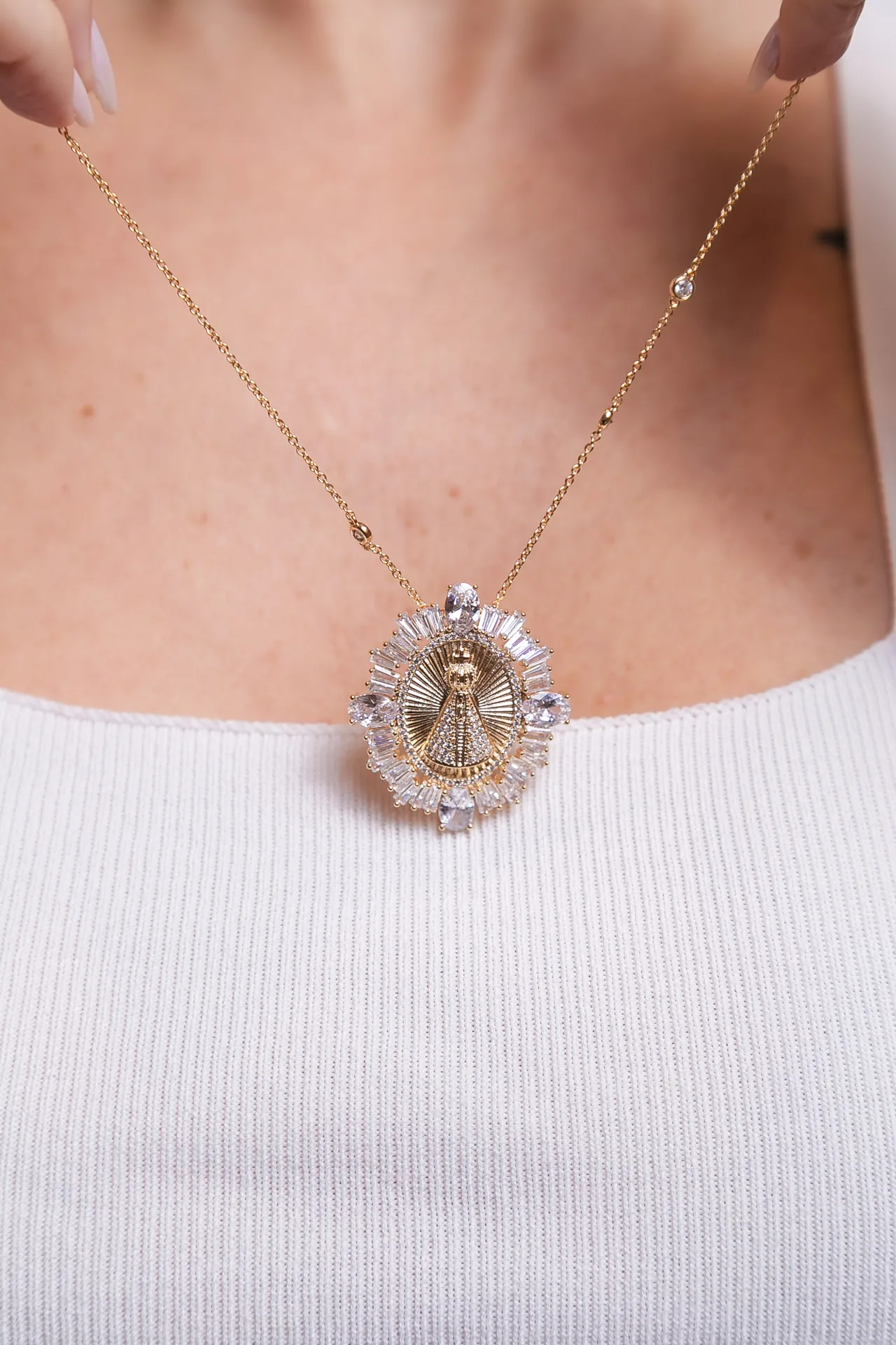 Colar Nossa Sra Aparecida Luxo - Imagem 2