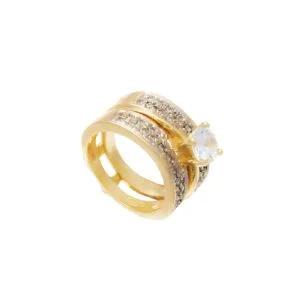 Anel Deluxe Banhado a Ouro 18k