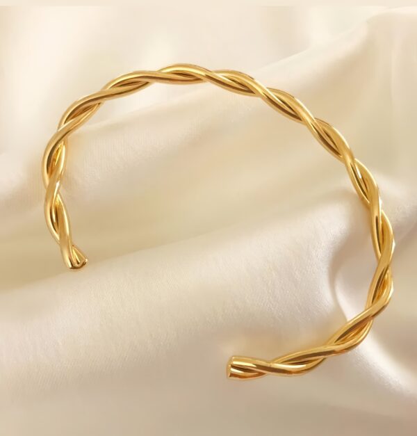 Bracelete Torcido Banhado a Ouro 18k