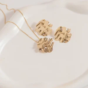 Conjunto Outono Banhado a Ouro 18k