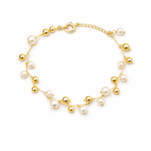 Pulseira Bolas e Pérolas Festa