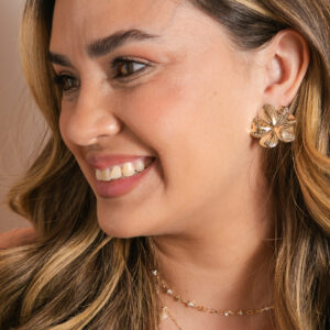 Brinco Flower Banhado a Ouro 18k