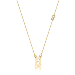 Colar Plaquinha & Infinito - Personalizado